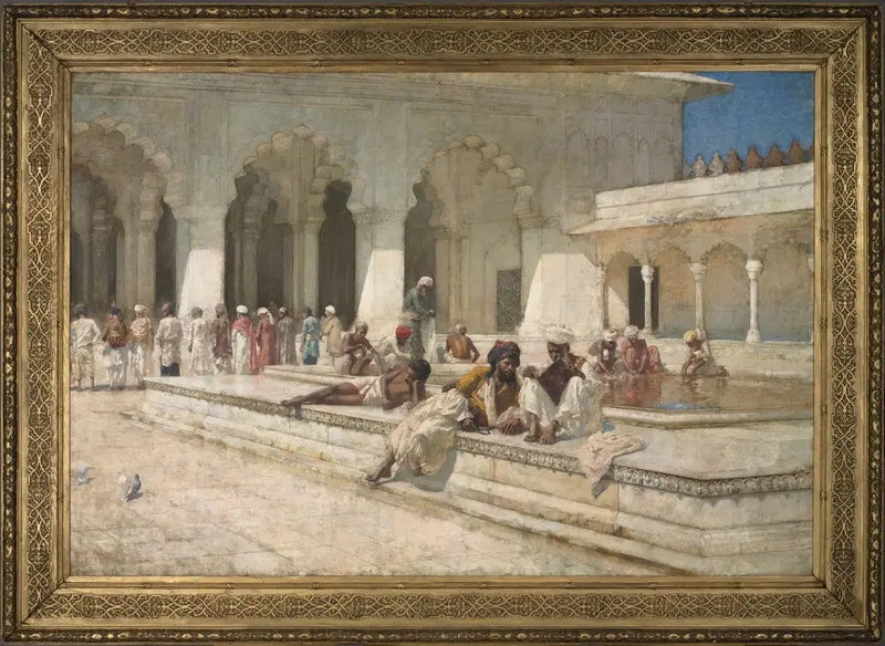 The prayer time at the Pearl Mosque, Agra - Edwin Lord Weeks