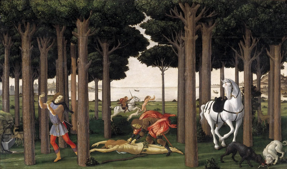 L'Histoire de Nastagio degli Onesti - Sandro Botticelli image 1 copie de tableau peinte à la main