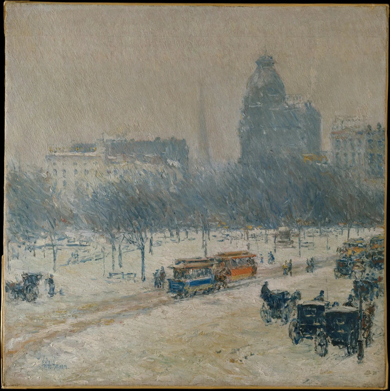 Winter at Union Square - Childe Hassam