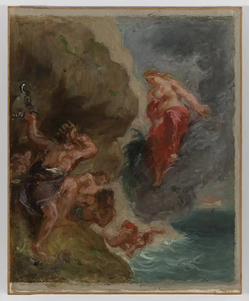 Winter. Juno implores Aeolus - Eugène Delacroix
