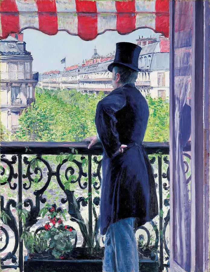 The Man on the Balcony, Boulevard Haussmann - Gustave Caillebotte