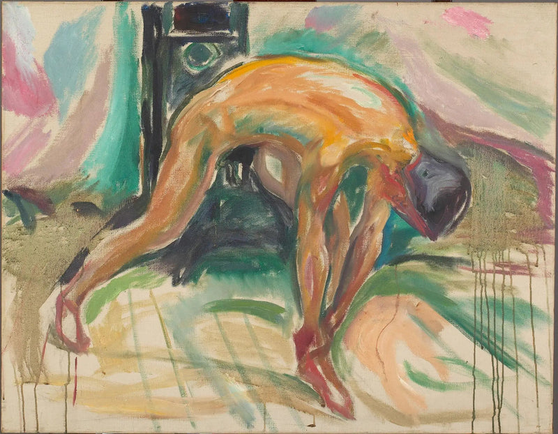 The man no longer holds his ankle - Edvard Munch