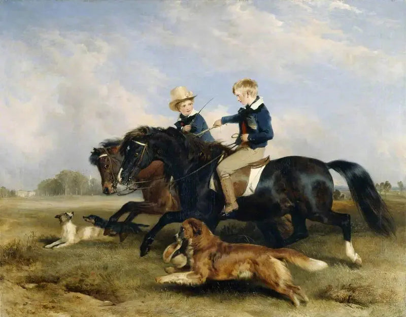 The Honorable E. S. Russell and his brother - Edwin Henry Landseer