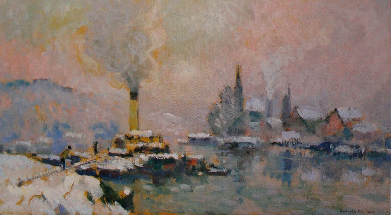 Lacroix Island in Winter - Robert Antoine Pinchon