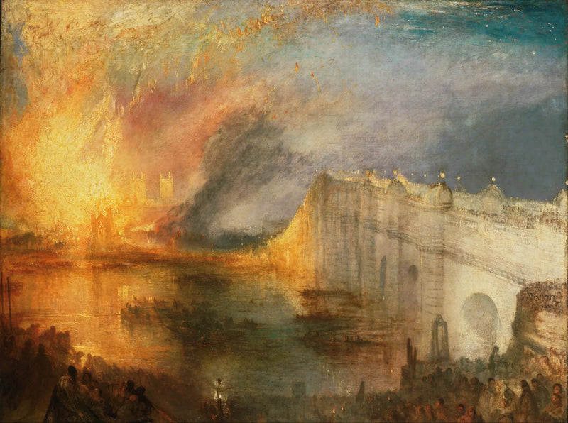 The Fire of the House of Lords and Commons, October 16, 1834 - J. M. W. Turner
