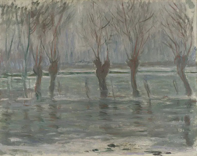 L'inondation - Claude Monet image 1 reproduction artisanale de tableau