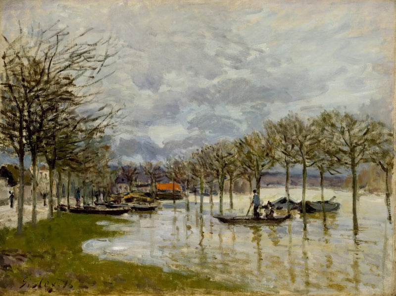 The Flood on the Road to Saint-Germain - Alfred Sisley