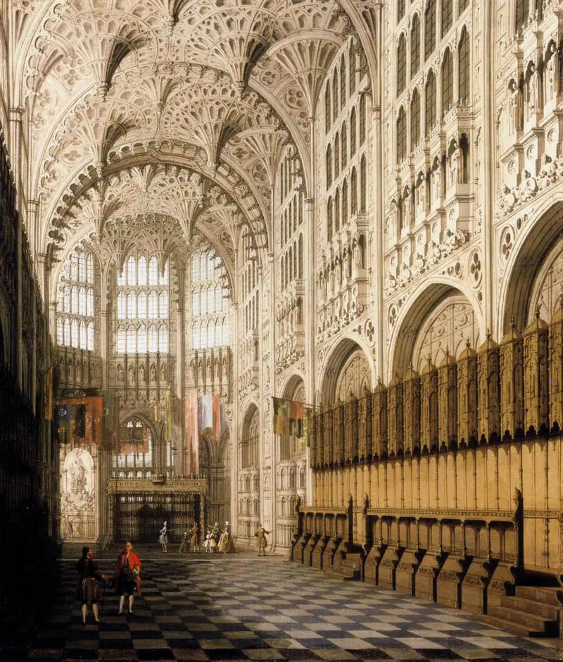 The Interior of King Henry VII's Chapel at Westminster Abbey - Canaletto