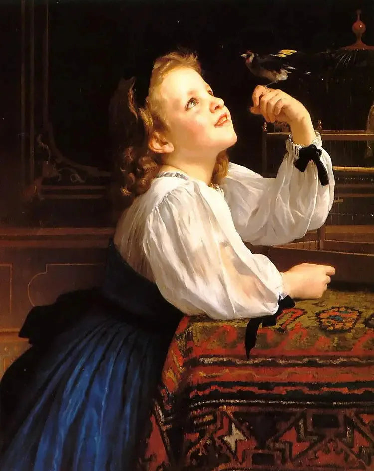 The Cherished Bird - Bouguereau
