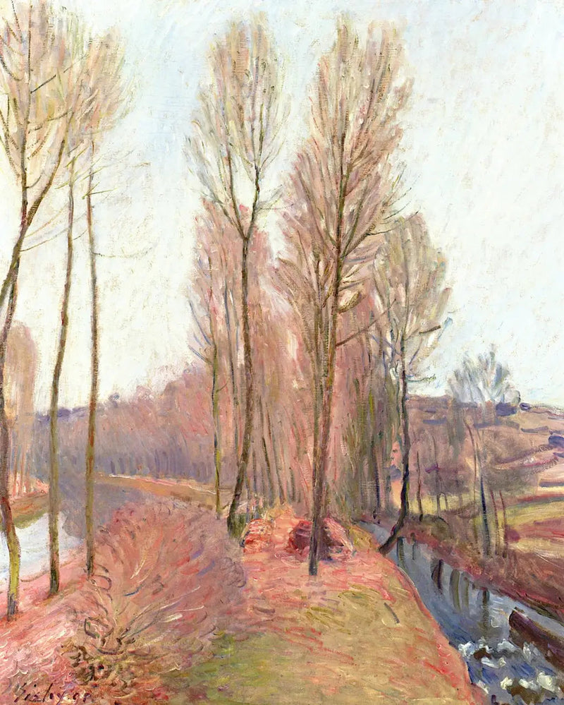 The Orvanne and the Loing Canal in Winter - Alfred Sisley