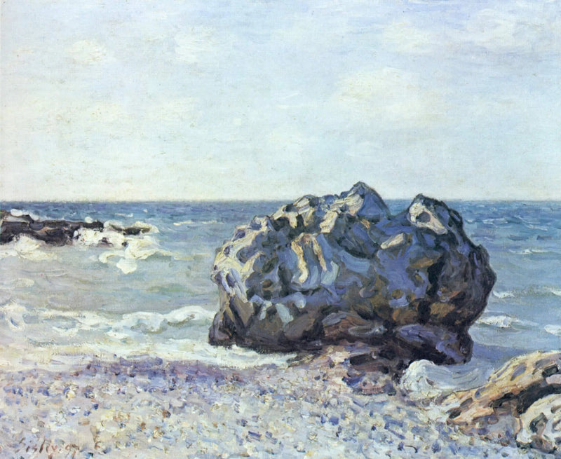 Langland Bay, Storr's Rock, Morning - Alfred Sisley