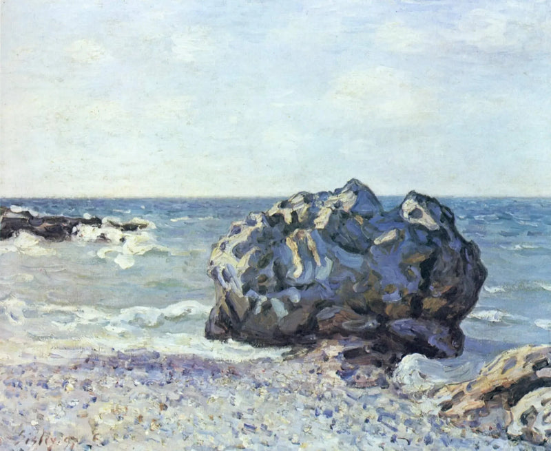 Langland Bay, Storr's Rock, Morning - Alfred Sisley
