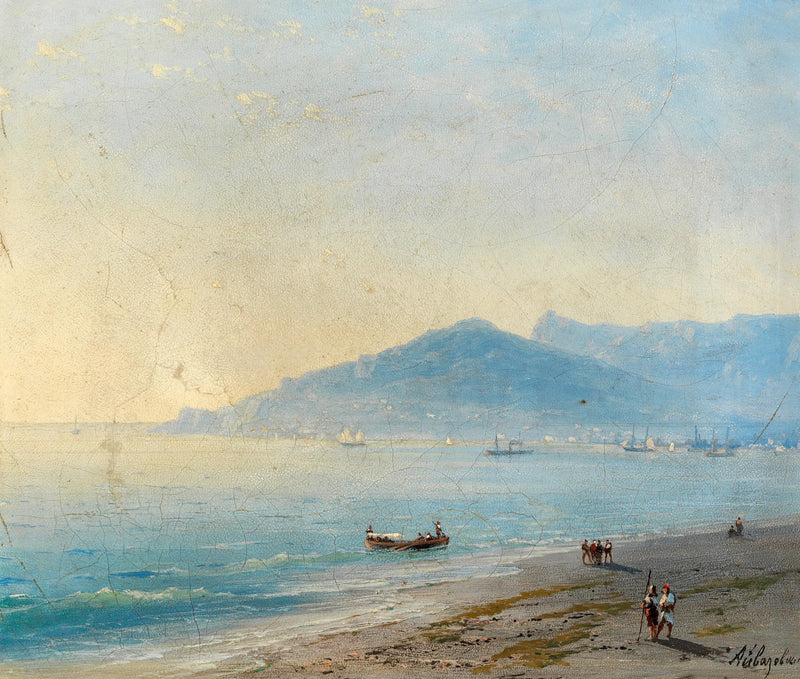 The Yalta Bay with the Magobi Mountains and Ai Petri - Ivan Aïvazovski