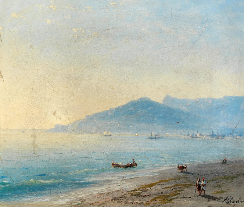 The Yalta Bay with the Magobi Mountains and Ai Petri - Ivan Aïvazovski