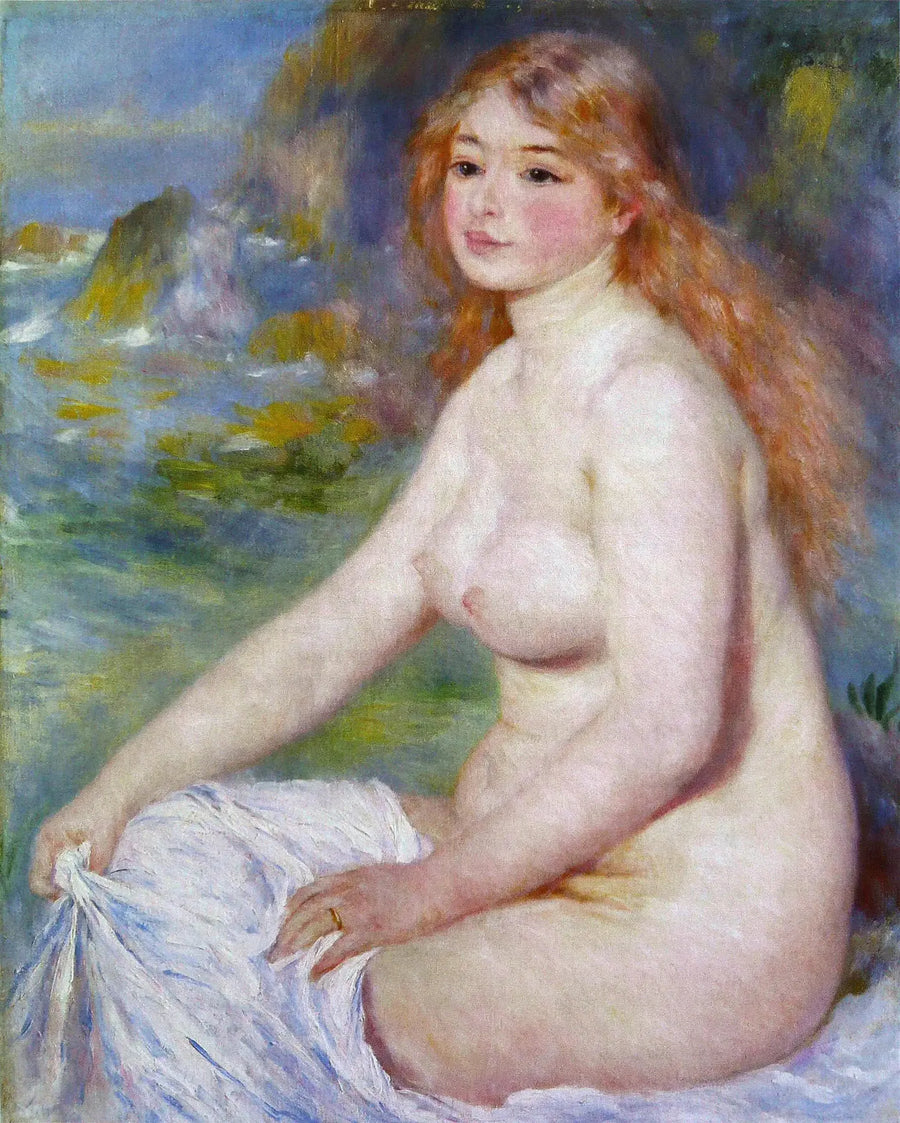 The Blonde Bather - Pierre-Auguste Renoir