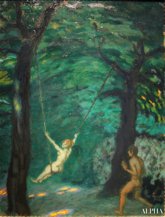 La Balançoire - Franz Von Stuck Reproductions de tableaux à la peinture à l’huile