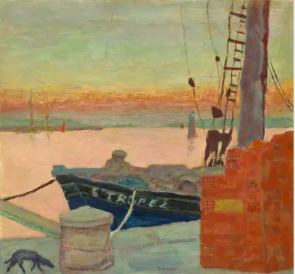 The Barge "St Tropez" in the Port of Cannes - Pierre Bonnard