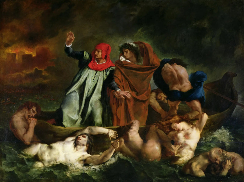 Dante's Boat - Eugène Delacroix