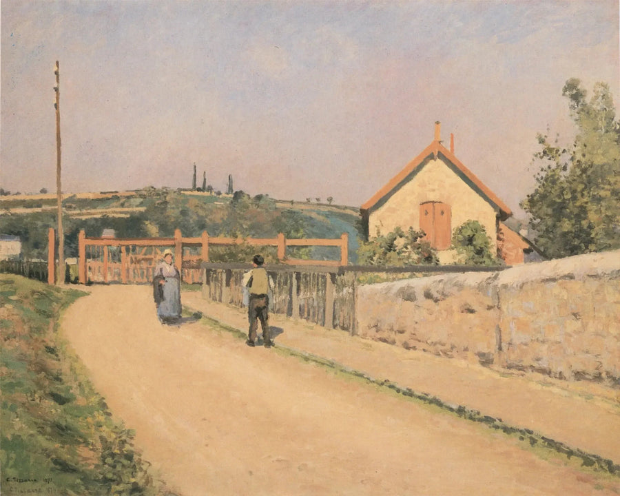 The Railway Barrier at Pâtis, near Pontoise - Camille Pissarro