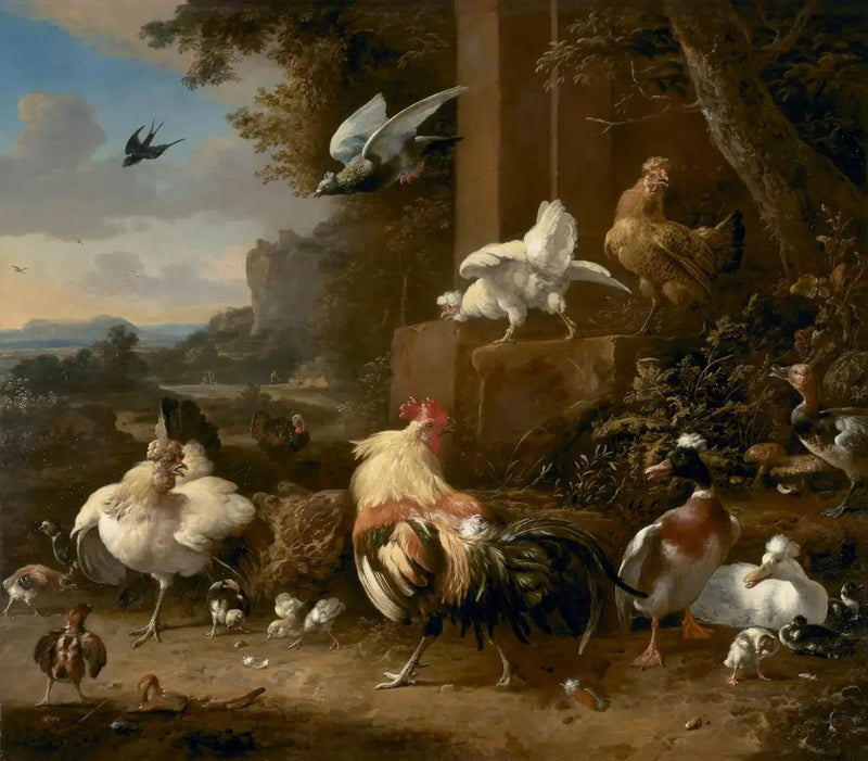 The Farmyard - Melchior de Hondecoeter