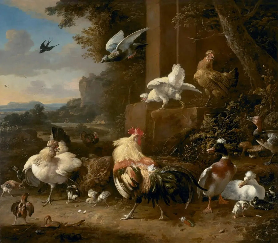 The Farmyard - Melchior de Hondecoeter