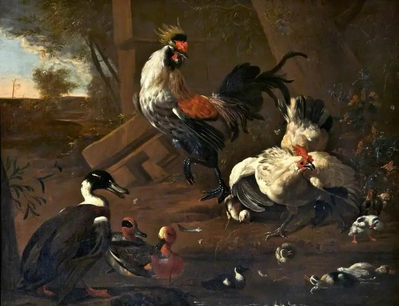 The Farmyard - Melchior de Hondecoeter
