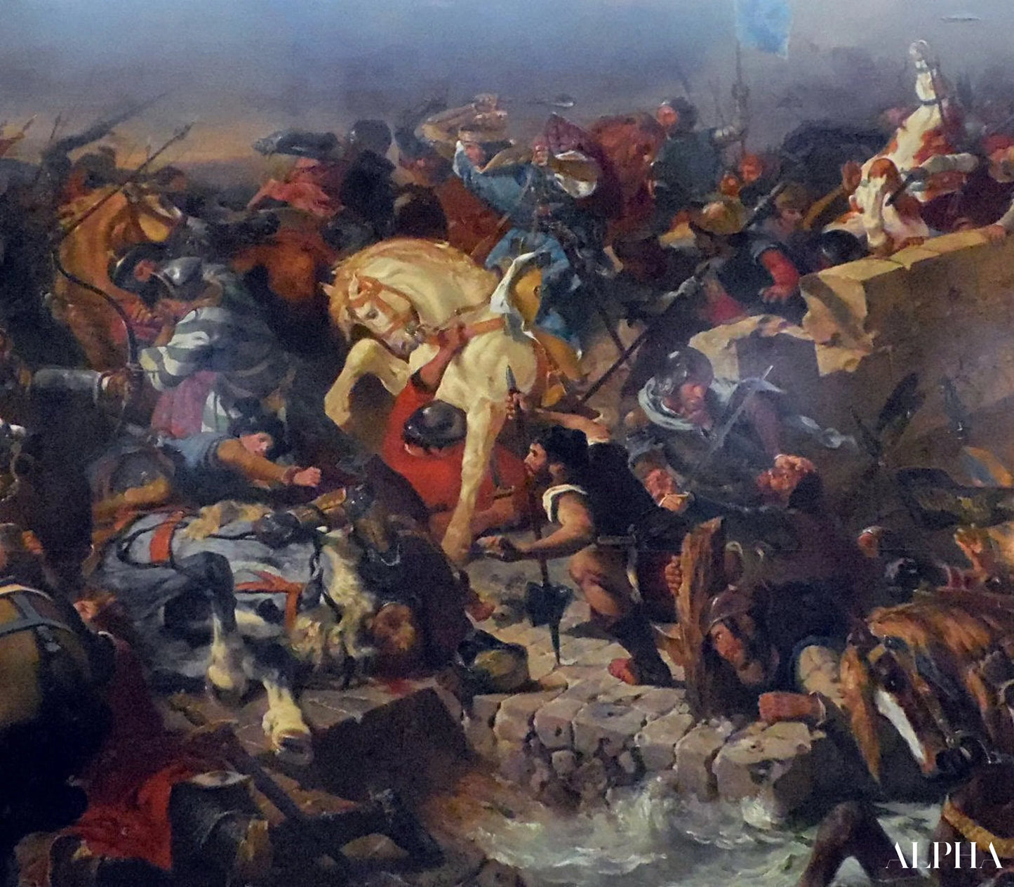 La bataille de Taillebourg, 21 juillet 1242 - Eugène Delacroix - Reproductions de tableaux et peintures haut de gamme
