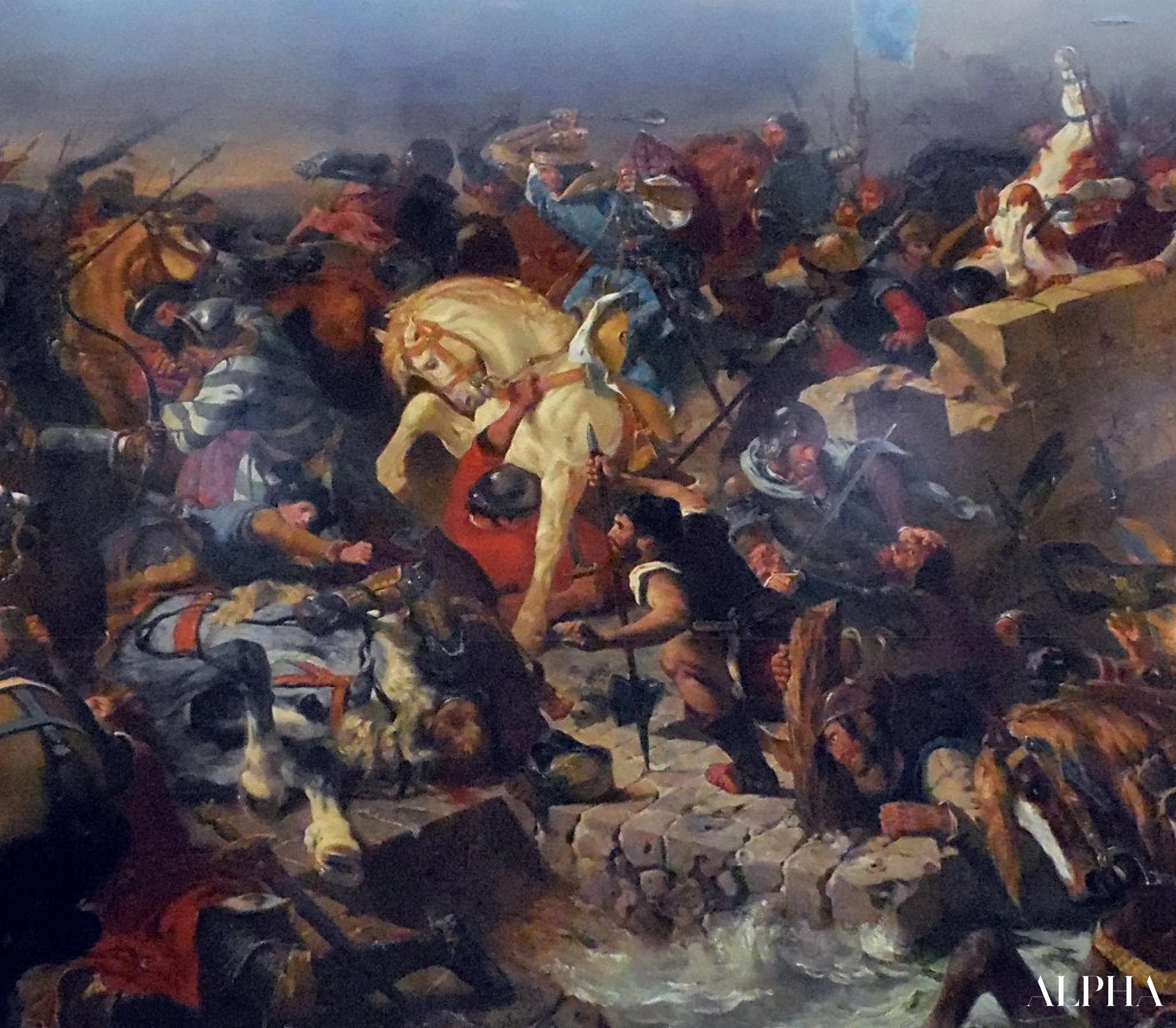 La bataille de Taillebourg, 21 juillet 1242 - Eugène Delacroix - Reproductions de tableaux et peintures haut de gamme