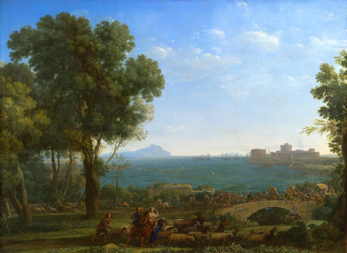 The Battle on the Bridge - Claude Lorrain