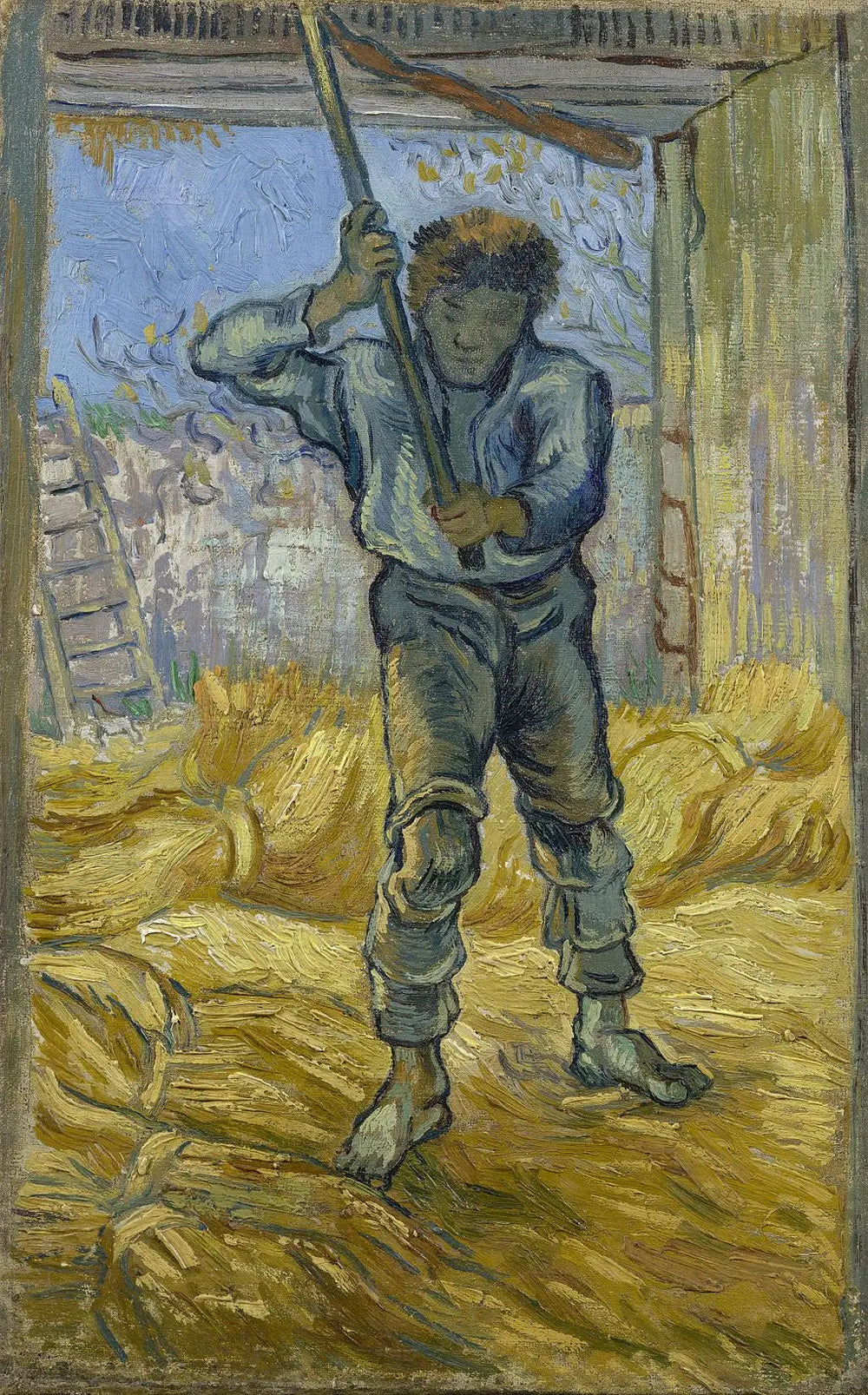 La Batteuse (d'après Millet) - Vincent van Gogh image 1 copie de tableau peinte à la main
