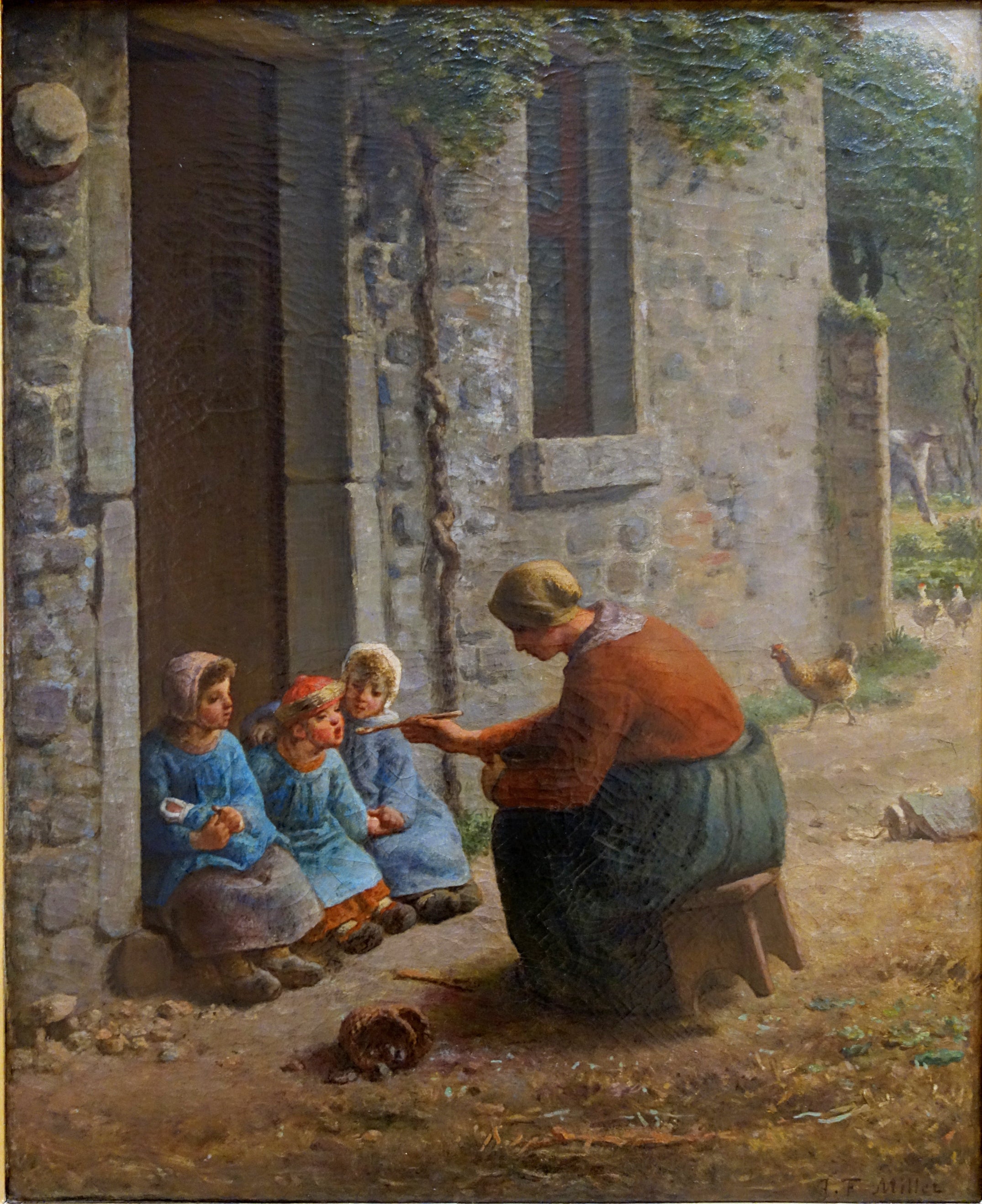 The Feeding - Jean-François Millet