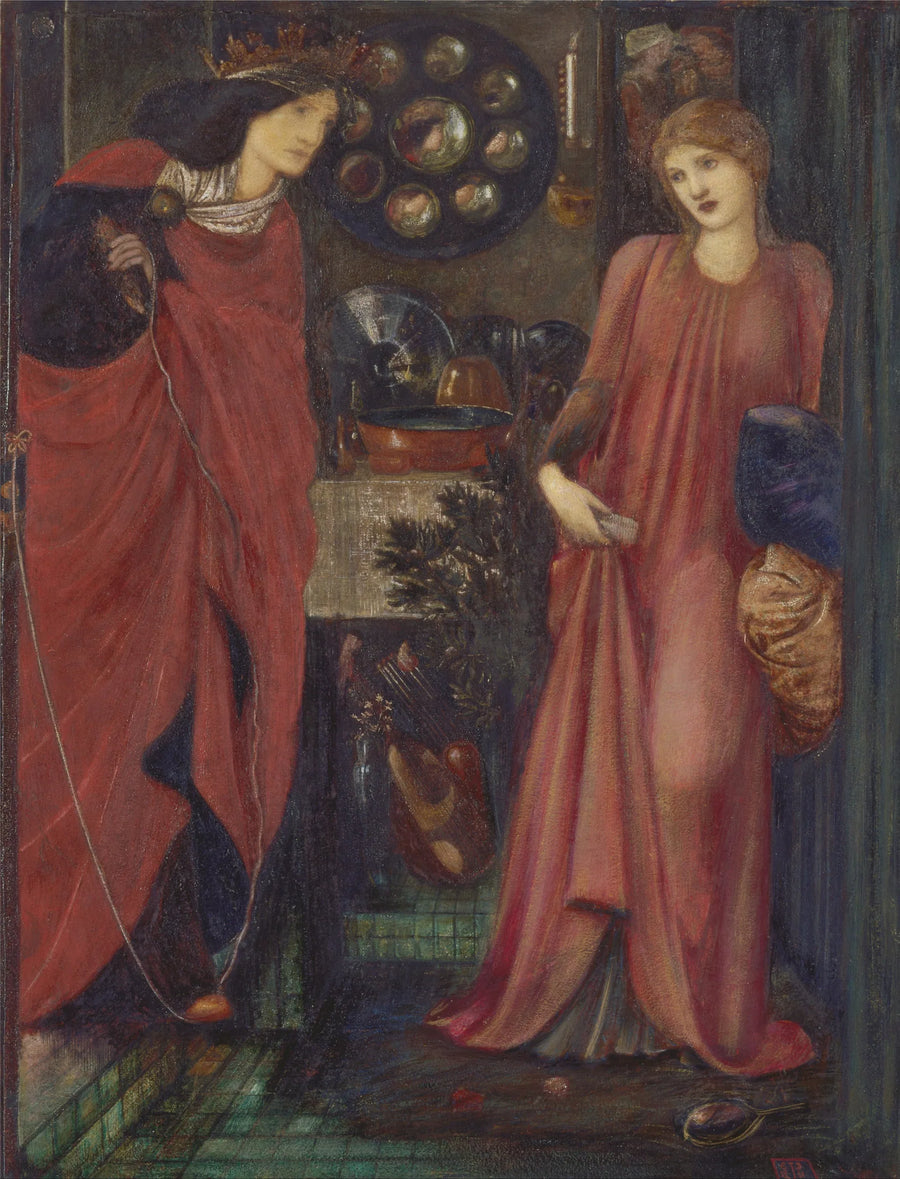 The Beautiful Rosamund and Queen Eleanor - Edward Burne-Jones