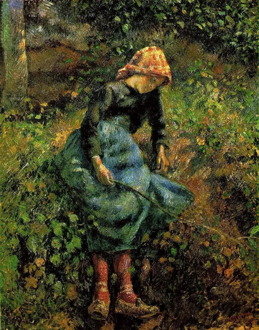 The Shepherdess - Camille Pissarro