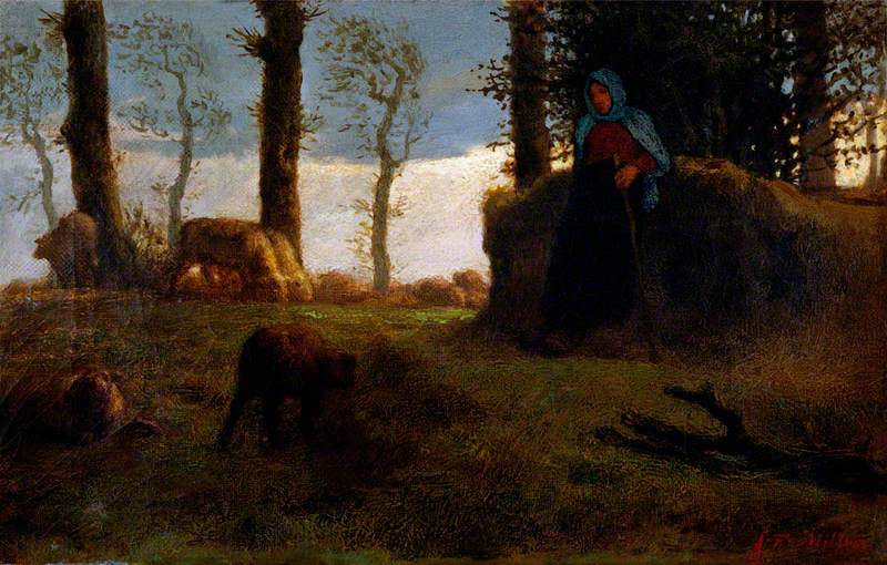 The Shepherdess - Jean-François Millet