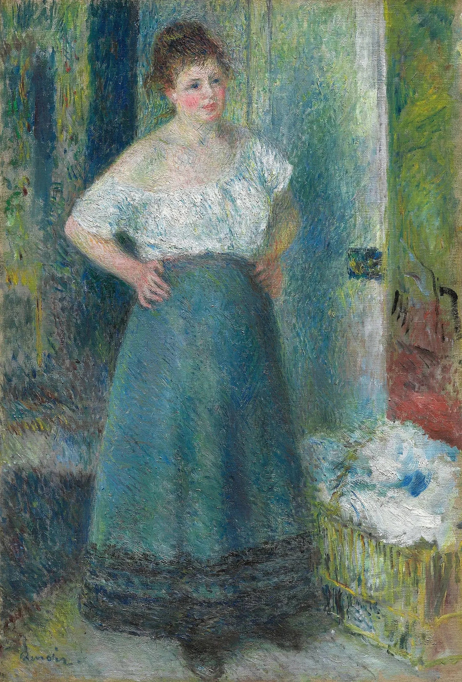 The Laundress - Pierre-Auguste Renoir