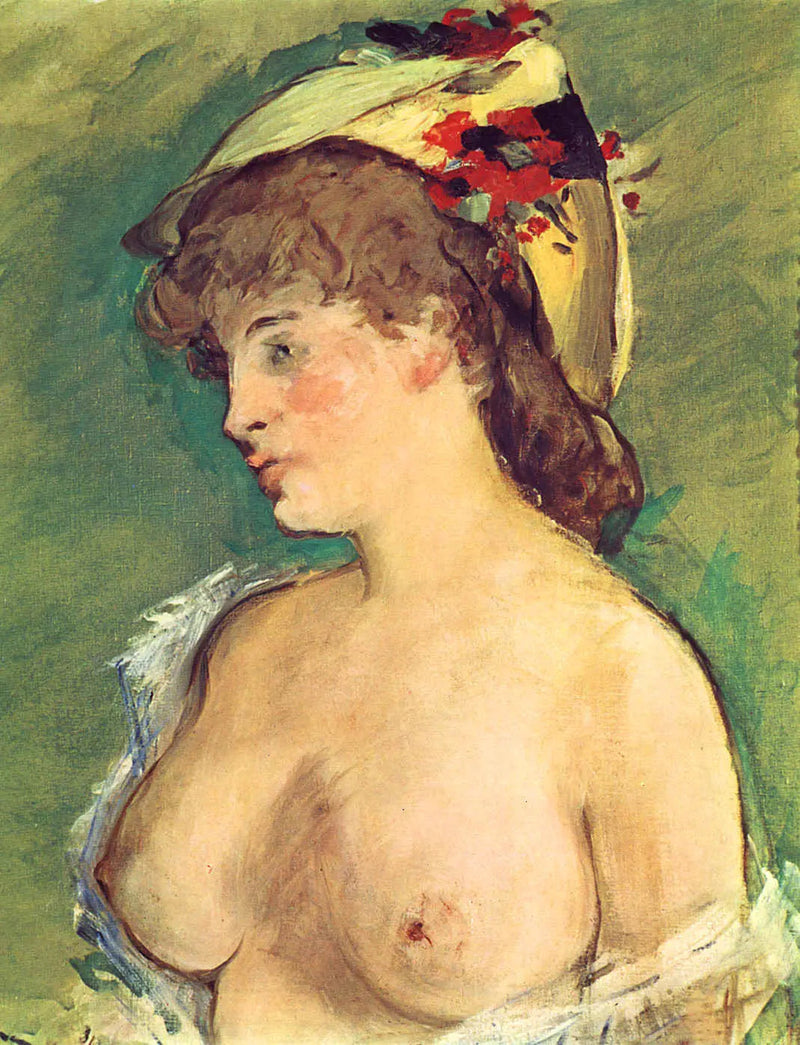 The Blonde with Bare Breasts - Édouard Manet