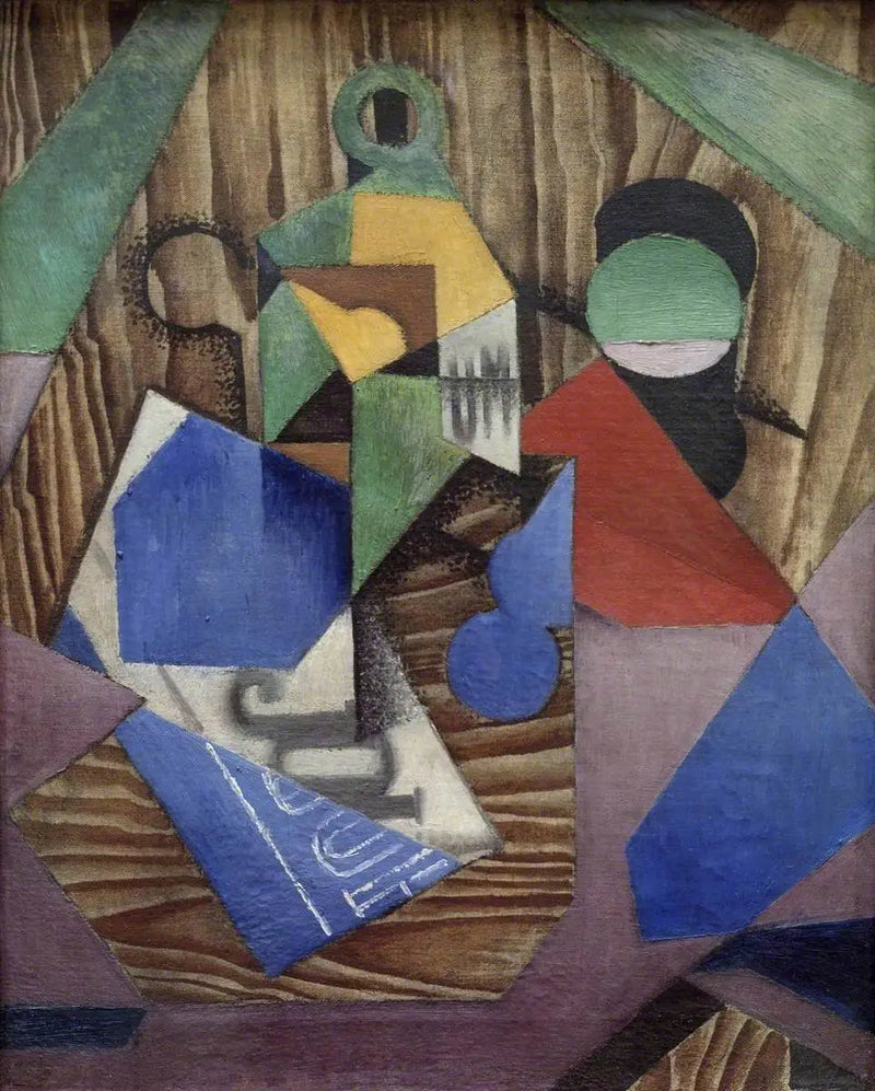 The Rum Bottle and the Newspaper - Juan Gris