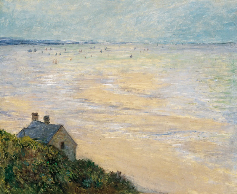 The Hut at Trouville, low tide - Claude Monet