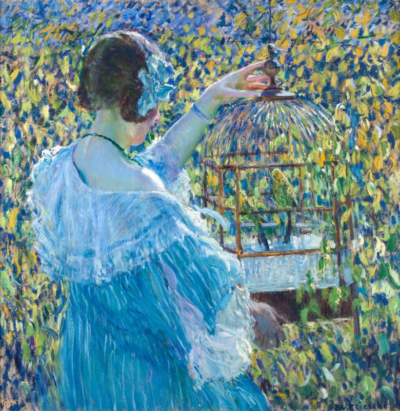 The Birdcage - Frederick Carl Frieseke