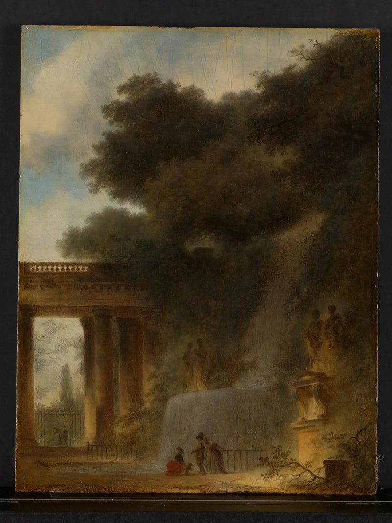 The Waterfall - Jean-Honoré Fragonard