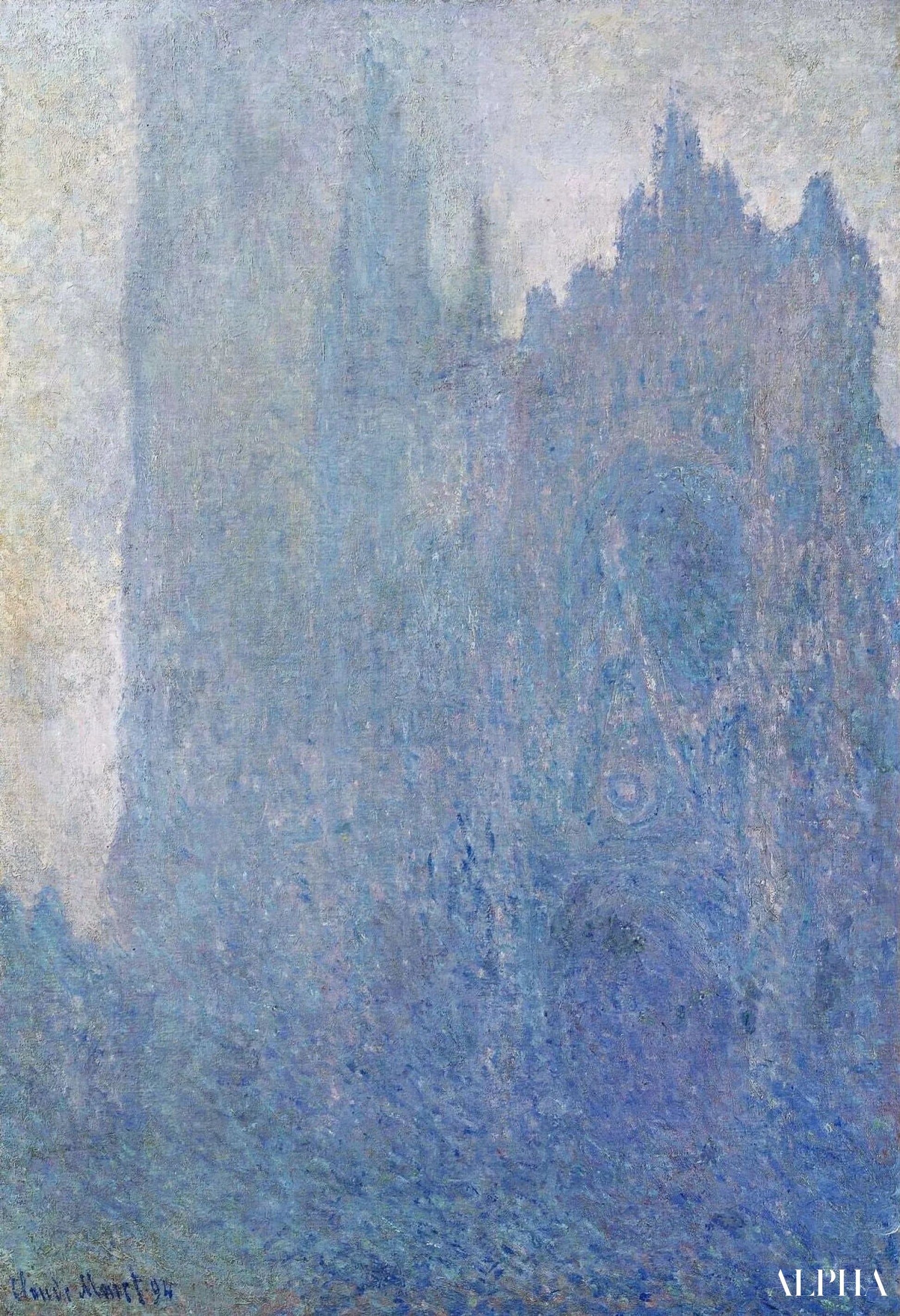 La Cathédrale de Rouen dans le brouillard (W1349) - Claude Monet - Reproductions de tableaux et peintures haut de gamme