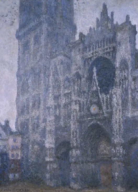 The Rouen Cathedral, the Portal and the Albane Tower, Grey Weather - Claude Monet