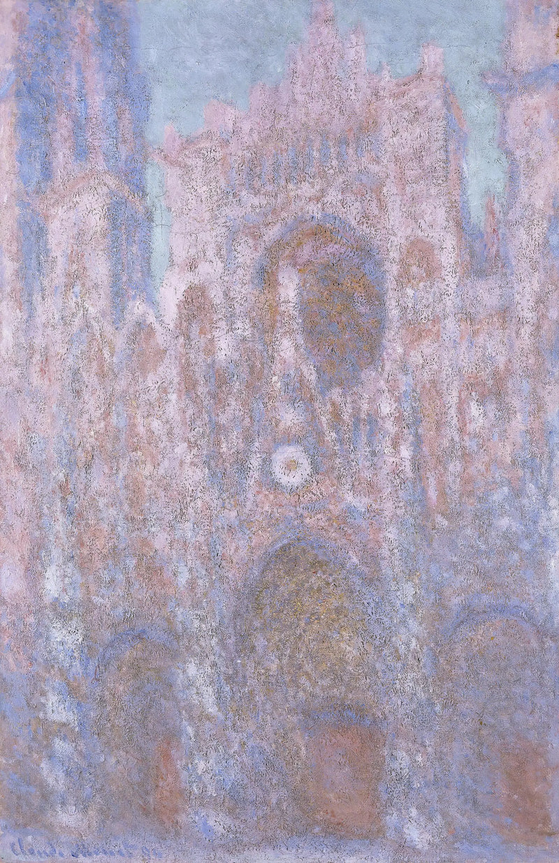 The Rouen Cathedral, Symphony in Grey and Pink - Claude Monet