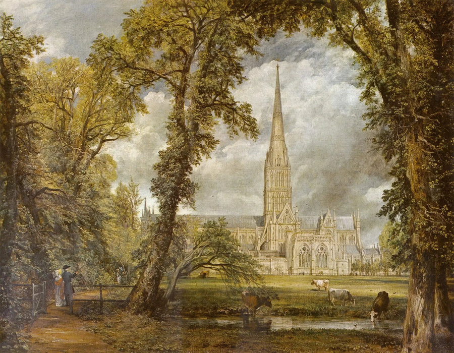 Salisbury Cathedral seen from the Bishop's Gardens - John Constable