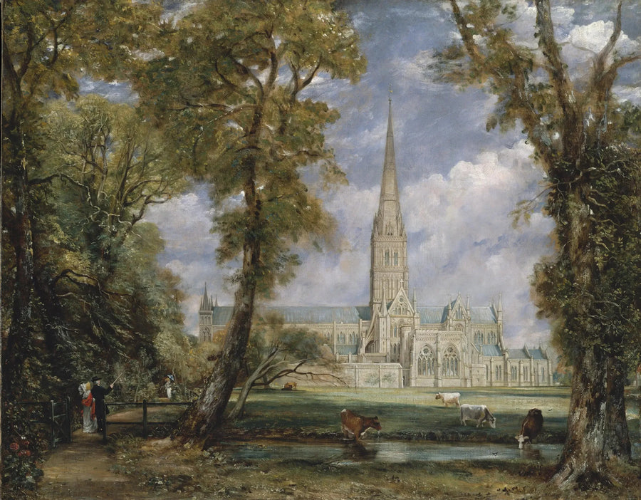 Salisbury Cathedral seen from the Bishop's Gardens - John Constable