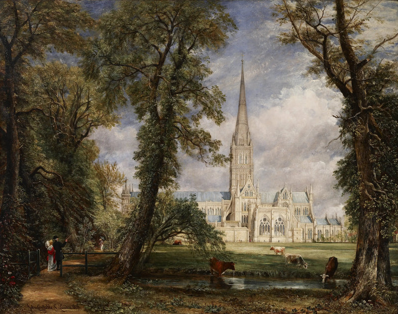 Salisbury Cathedral seen from the bishop's gardens - John Constable
