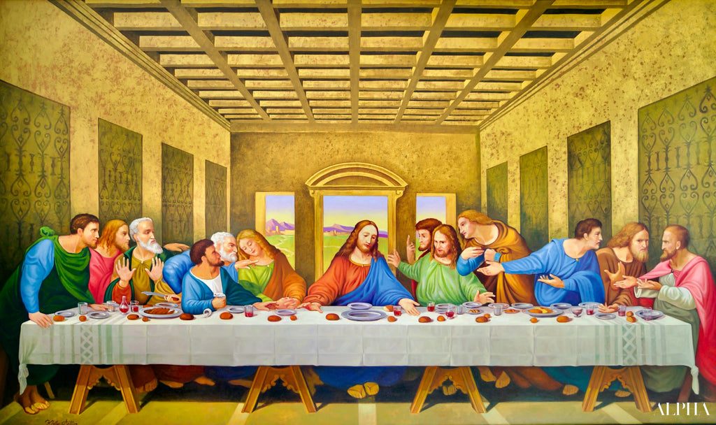The Last Supper – A reinterpretation of the masterpiece by Leonardo da Vinci by Master Apollon | 270 x 160 cm