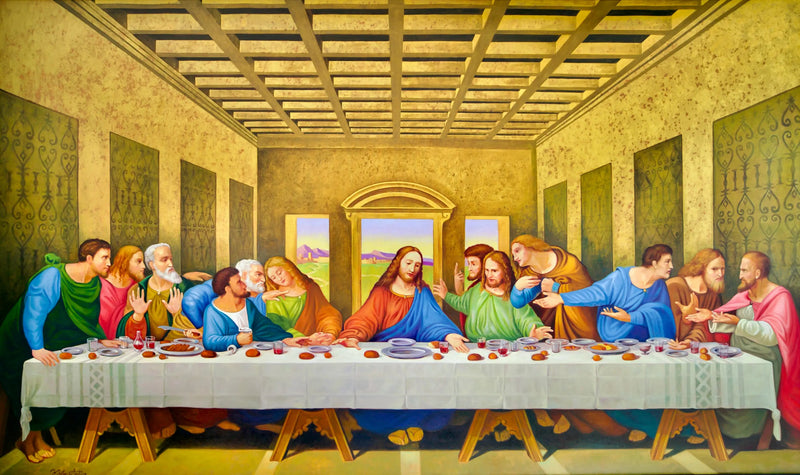 The Last Supper – A reinterpretation of the masterpiece by Leonardo da Vinci by Master Apollon | 270 x 160 cm