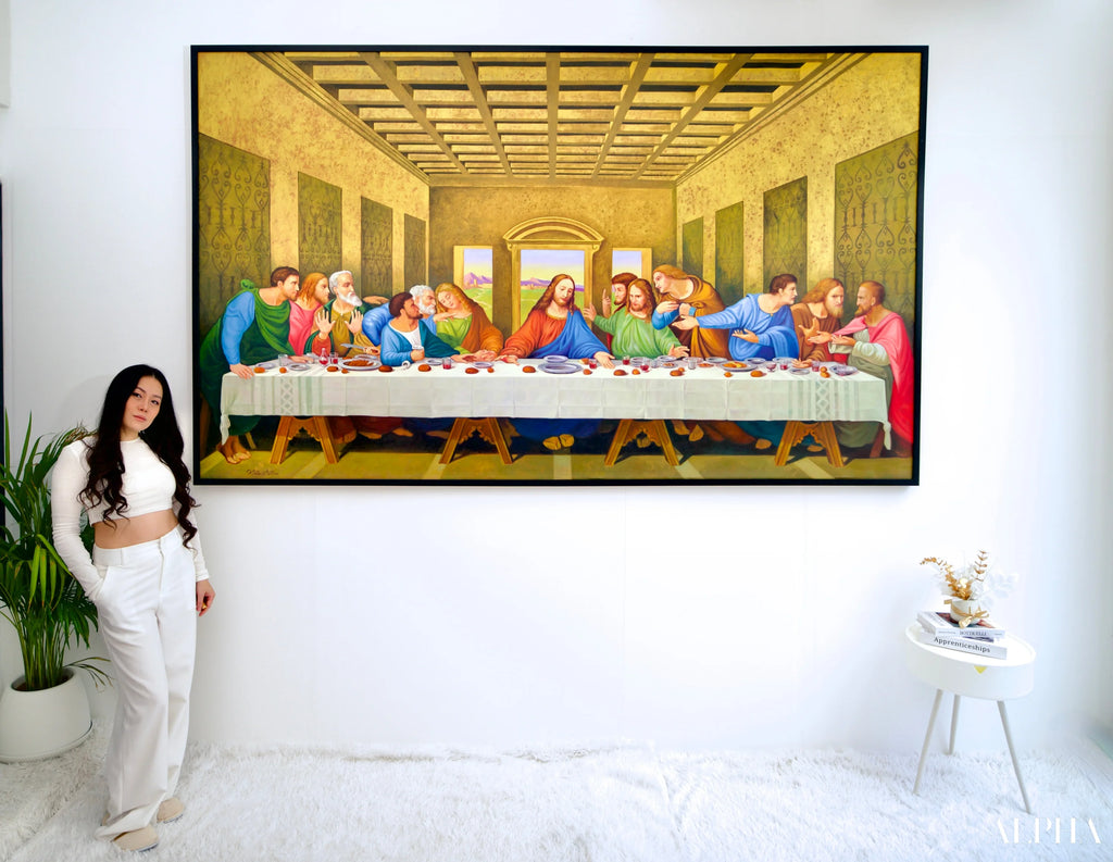 The Last Supper – A reinterpretation of the masterpiece by Leonardo da Vinci by Master Apollon | 270 x 160 cm