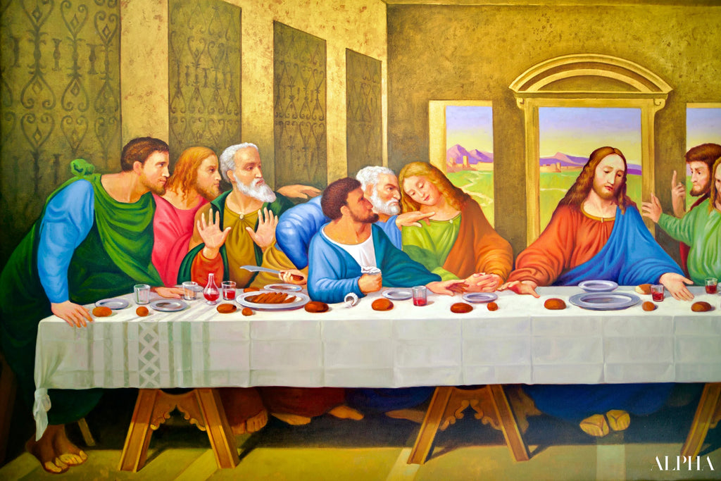 The Last Supper – A reinterpretation of the masterpiece by Leonardo da Vinci by Master Apollon | 270 x 160 cm